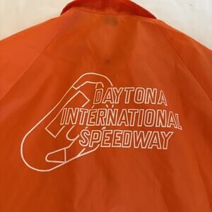 Vtg Daytona international Speedway rain jacket men Sz L XL Racing NASCAR Bo-Jac